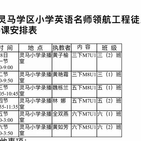 两年领航成长路 今朝验收羽翼丰——灵马学区小学英语名师领航工程徒弟课堂教学技能比赛