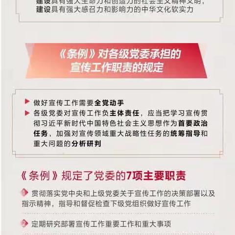 一图读懂《中国共产党宣传工作条例》