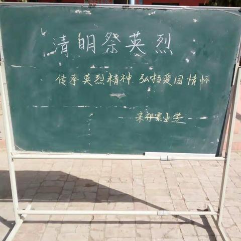 来祁寨小学“清明祭英烈”活动