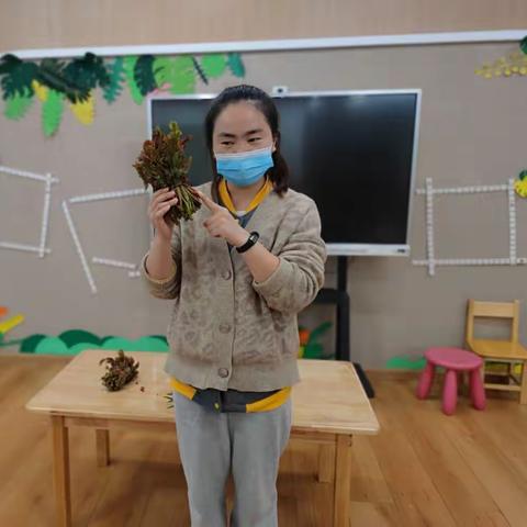 小四班春季美食篇🍲——《韭菜鸡蛋饼》☀️