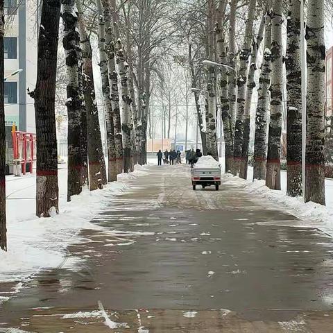 瑞雪纷飞满校园、扫雪除冰保安全——晋州市第五中学2022年第一场冬雪扫雪纪实