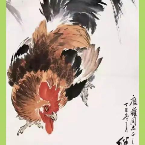 国画百鸡