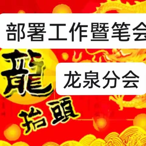 龙泉分会传达区年会精神启动新年工作暨龙抬头主题笔会