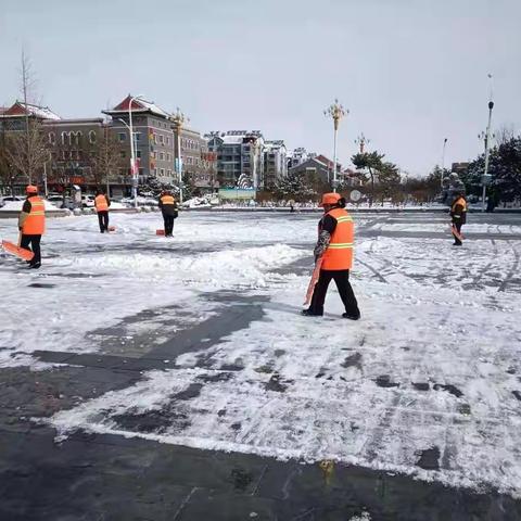 【宣化城管】以雪为令，世纪广场管理处开展除雪铲冰行动