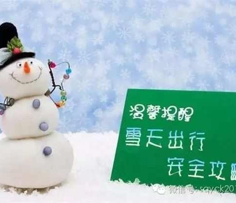 苗苗幼儿园温馨提示： 雪天出行安全攻略