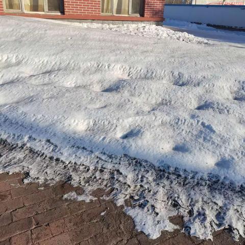 麦新小学家长们义务清雪