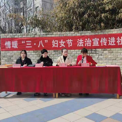 “情暖三·八妇女节  法治宣传进社区” 暨三月份主题党日活动