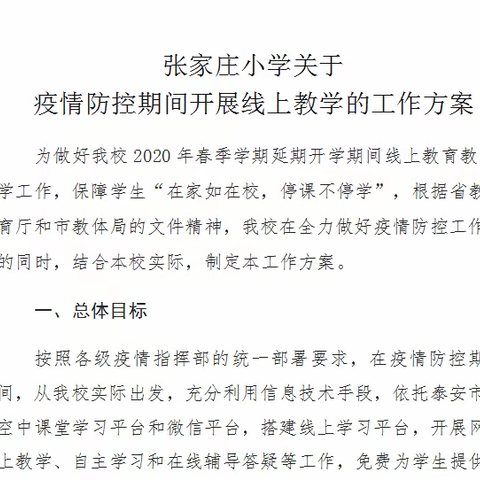 停课不停学，宅家亦成长——滨河片区张家庄小学在行动