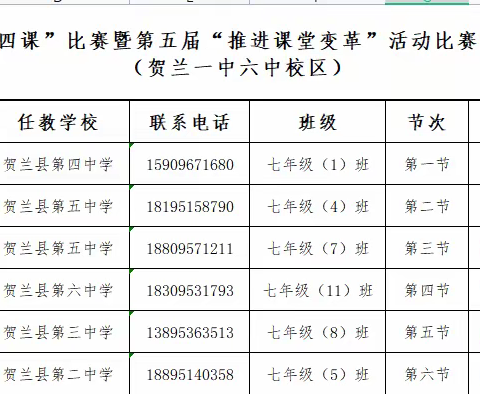 同课异构展风采 历史赛课促成长——贺兰县第二届中小学教师课堂教学“四课”比赛暨第五届“推进课堂变革”展