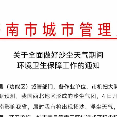 统筹部署、积极作为——市城管系统开展沙尘清洁专项行动