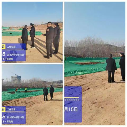 巡查辖区工地，督促落实扬尘防治措施