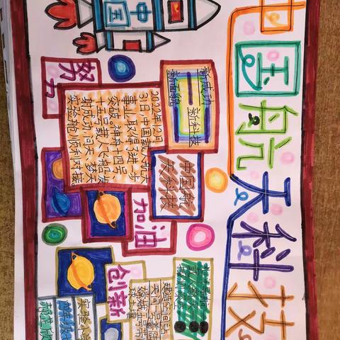 实小创奇班高新技术手抄报优秀作品