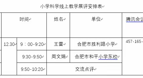 【新时代“螺丝钉”精神：教育质量提升行动（86）】螺小科学教师参加瑶海区小学科学线上教学展评活动