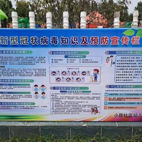 小陈社区幼儿园开学前接受上级各部门检查顺利通过