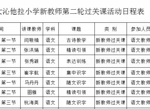 因“过关”而精彩——记大沁他拉小学语文组新教师过关课活动