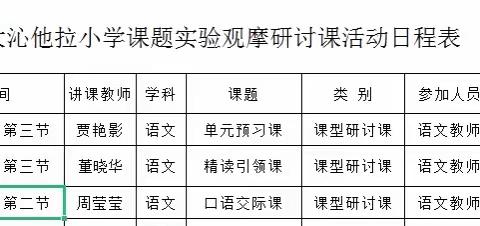 研讨课上展风采，听课评课促成长——大沁他拉小学教学研讨课