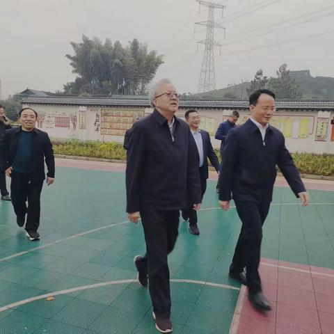 省老科协欧阳斌会长一行                  回访调研创建百岁健康示范村