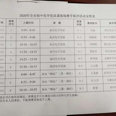 走进优质课堂，感受教师魅力——2020年滨州市初中化学优质课比赛