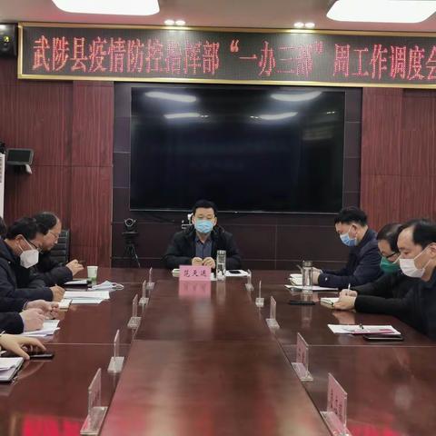 武陟县组织召开一办三部周工作调度会