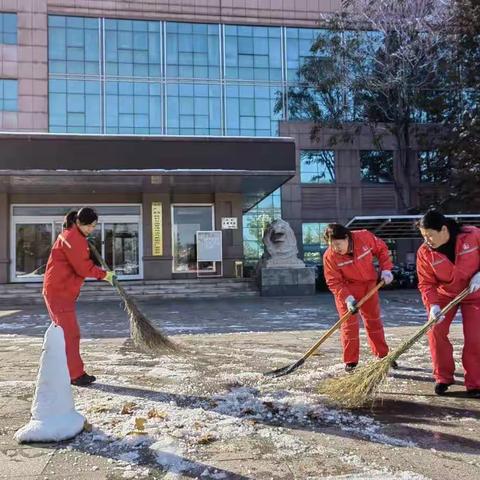 扫雪我先行，凝心聚力，胜利花苑办公物业项目部全面做好生产后勤保障