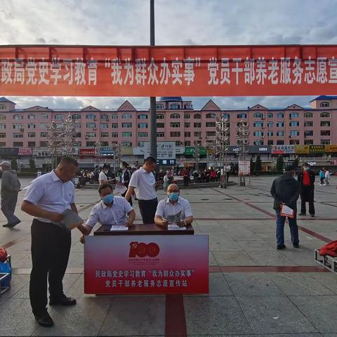 海伦市民政局党史学习教育“我为群众办实事”党员干部养老服务志愿宣传活动纪实