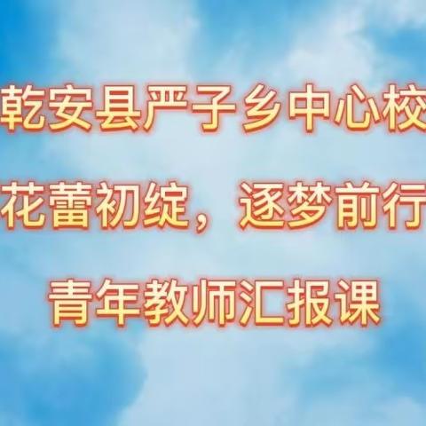 乾安县严字乡中心校“花蕾初绽，逐梦前行”青年教师汇报课