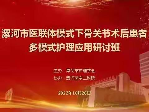 医联体模式下骨关节术后患者多模式护理应用研讨班