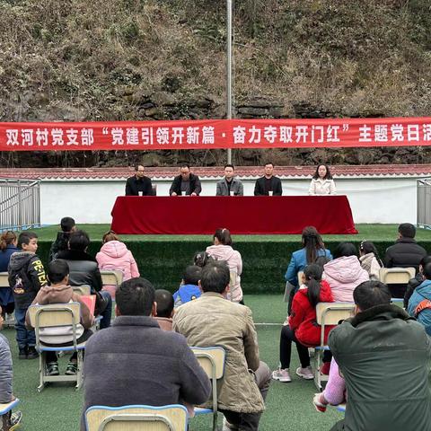 双河村“党建引领开新篇•奋力夺取开门红”二月党日活动回顾