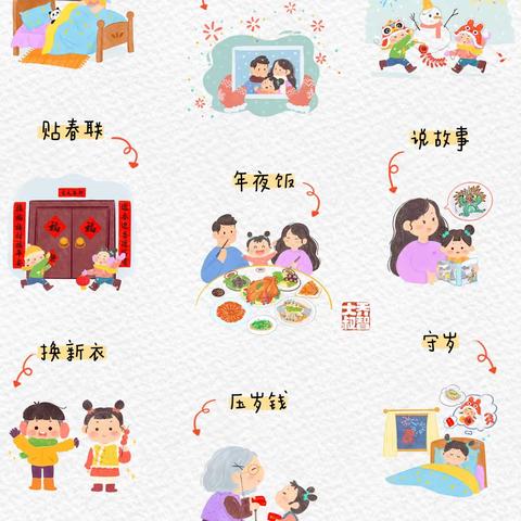 给幼儿园小朋友的除夕图鉴
