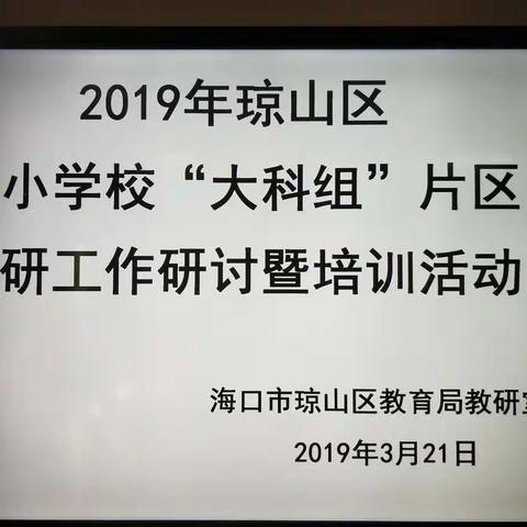 重新整装  奋发向前——记2019年琼山区中小学校“大科组片区”教研工作研讨暨培训活动