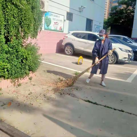 七一路云梦堤社区开展环境卫生大扫除活动
