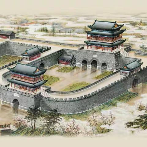 《巩华城 . 扶京门》---画家寒江界画作品