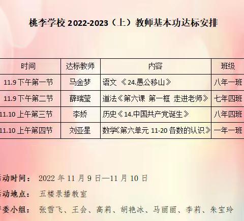 教师芳华初绽放，课堂达标促成长——桃李学校2022教学节系列活动(五)教师基本功达标课纪实