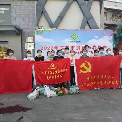 我为群众办实事——天涯区政府办党支部联合建设街党支部开展消费助农党日活动