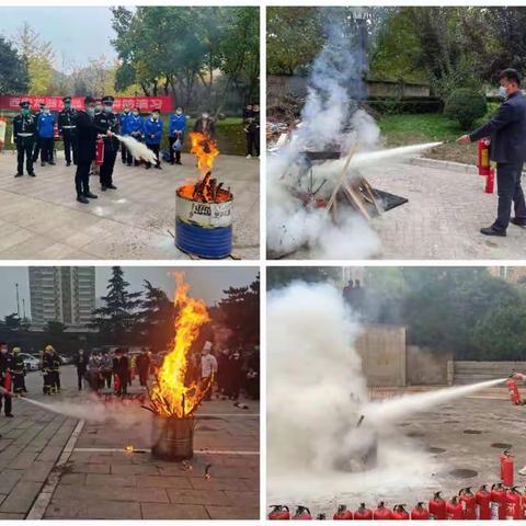 “119消防宣传月”系列—莲湖区消防救援大队组织辖区社会单位开展防火演练活动
