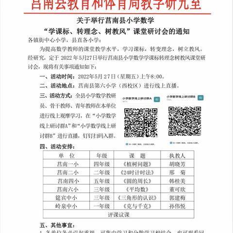 【坪上中小 程晓丹】学习新课标 树立新理念 莒南县小数“学课标、转理念、树教风”课堂研讨学习。