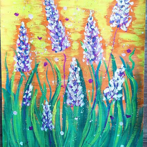 水粉大班10-14-15日课效展示【薰衣草】