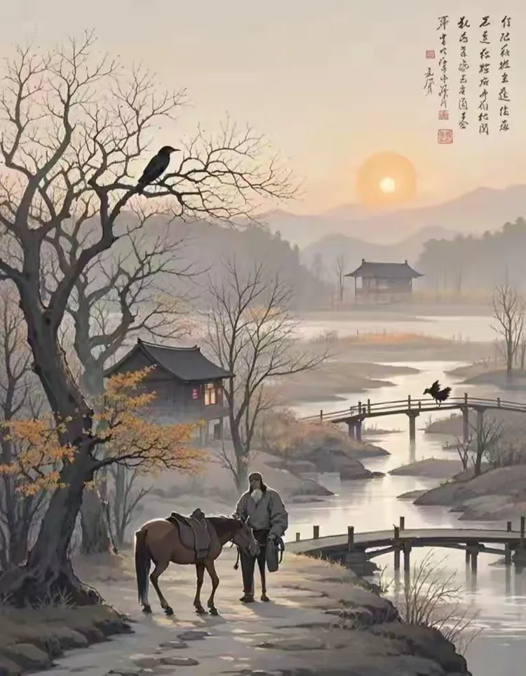 《天净沙·秋思》ai欣赏