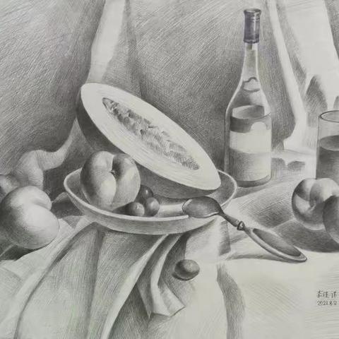 精英画室素描班学生优秀作业展示