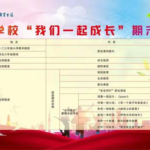 三山学校“我们一起成长”期末庆典