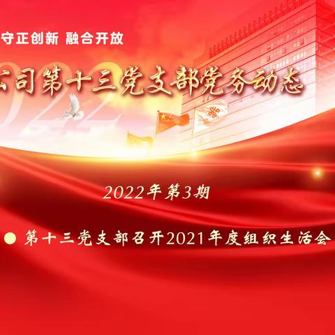 第十三党支部召开2021年度组织生活会