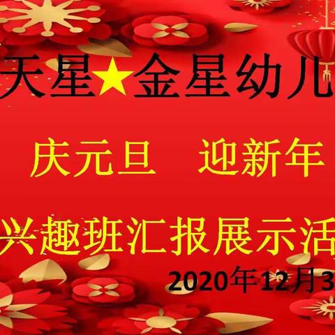 满天星幼儿园欢庆元旦暨兴趣班汇报展示活动