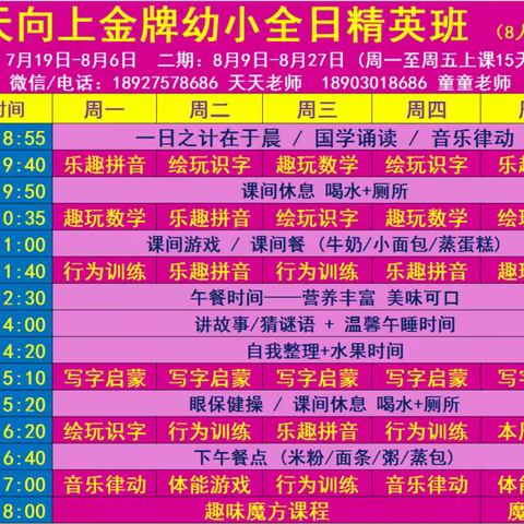 天天向上教辅中心金牌幼小衔接全日精英班雅居乐教点一周结课总结🏅️