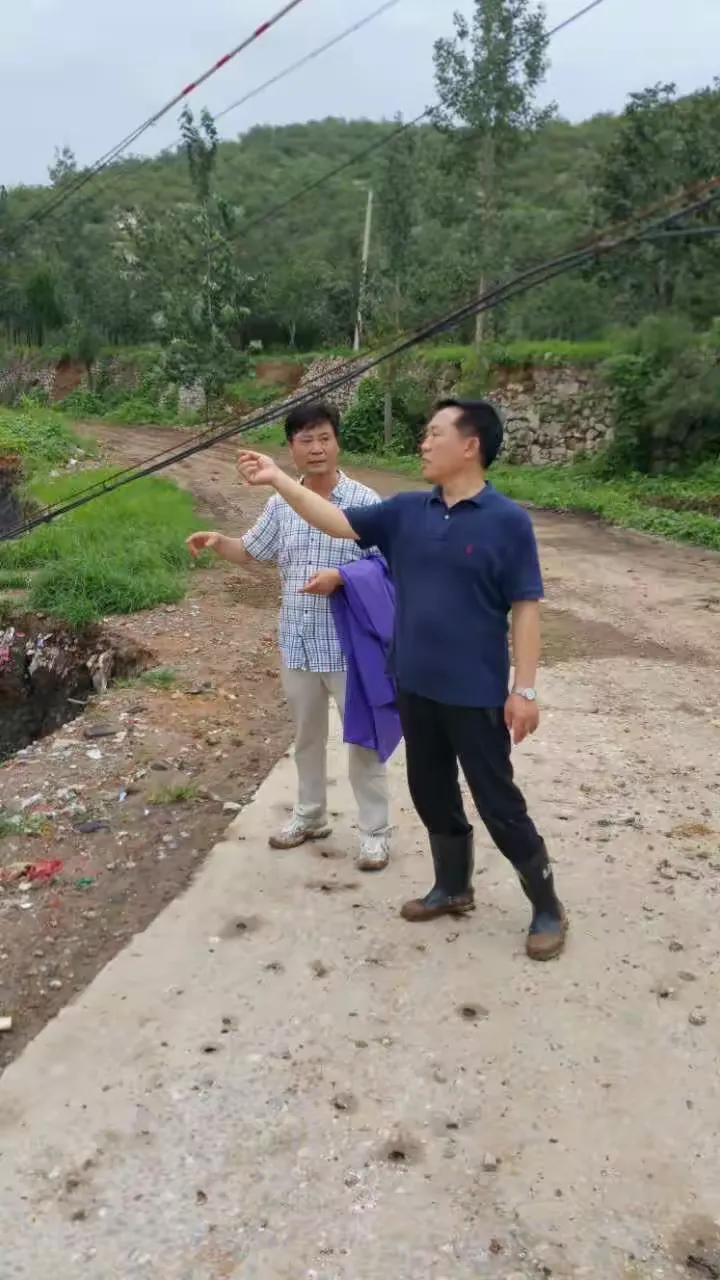 灾情第二天,宋仁堂副市长与刘兰廷总经理一起视察受灾线路