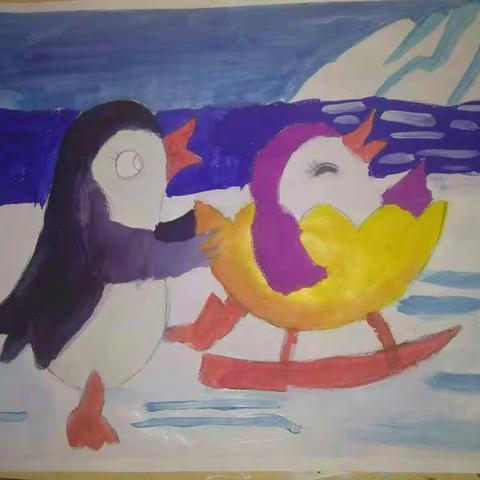 快乐的假期，画画――开心的玩――陪弟弟――和好朋友散步游玩――祝福我们一家幸福美满！