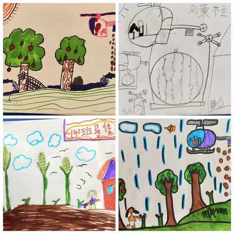 一年级4班美术作品《长呀长》