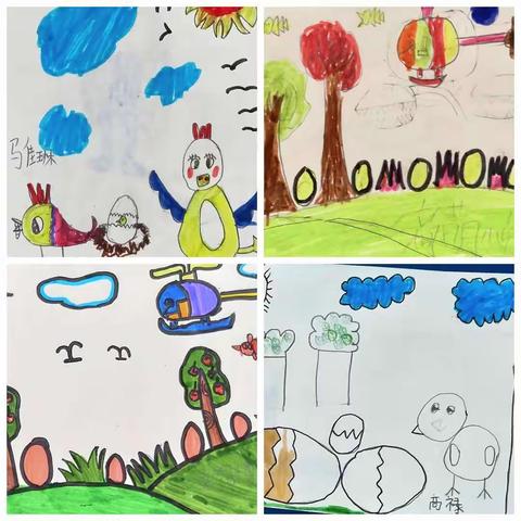 一年级4班《3出壳了》绘画作品