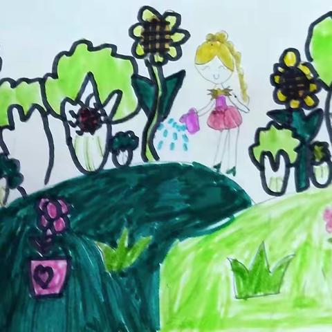 一年级2班《长呀长》绘画作品