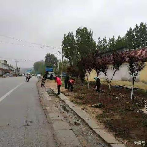 西下游村开展道路清洁行动让路美村更美