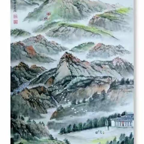 东北大学老年书画研究会山水画研修班﻿第一期作品展